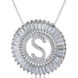 Initial Pendant Sunburst Necklace