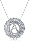Initial Pendant Sunburst Necklace