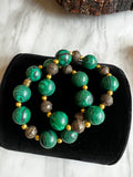 Green and Gold Gemstone Bracelet