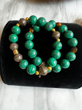 Green and Gold Gemstone Bracelet