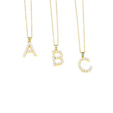 Initial Pearl Pendant Necklace
