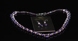 Purple and Lavender Netted Pearl Necklace Set