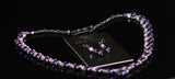 Purple and Lavender Netted Pearl Necklace Set