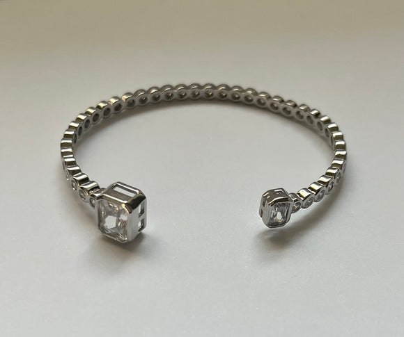 Open Cuff Bracelet with Rhinestone