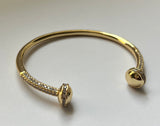 Open CZ Pave Bangle