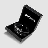 Leather and Silver Bracelet - Men