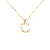 Initial Pearl Pendant Necklace