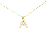 Initial Pearl Pendant Necklace